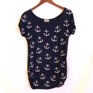 Free Kisses Nautical Top Sz L